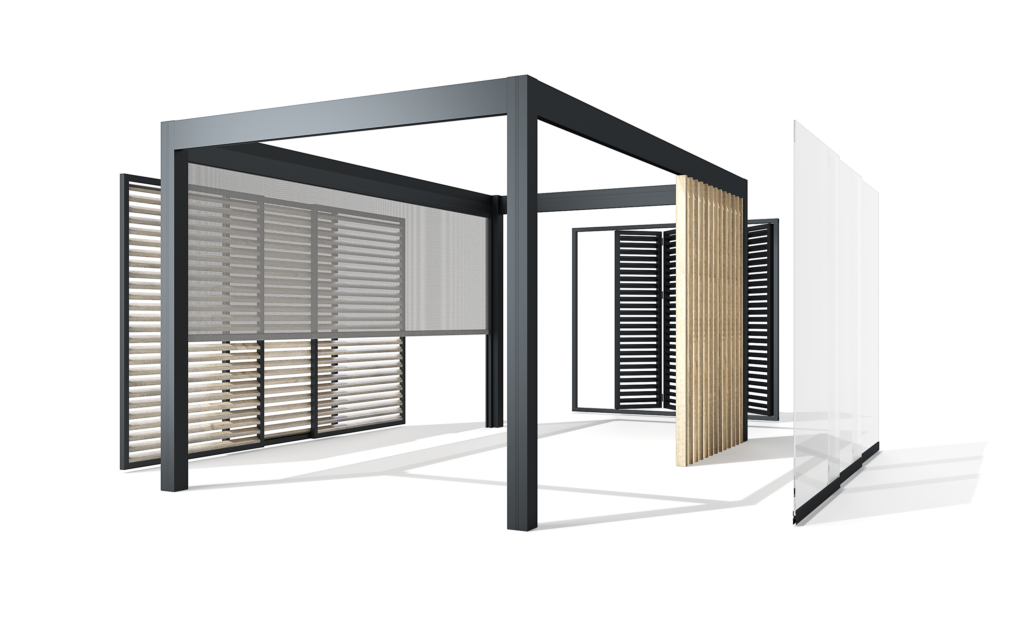 Fermeture et finition des pergolas luxema